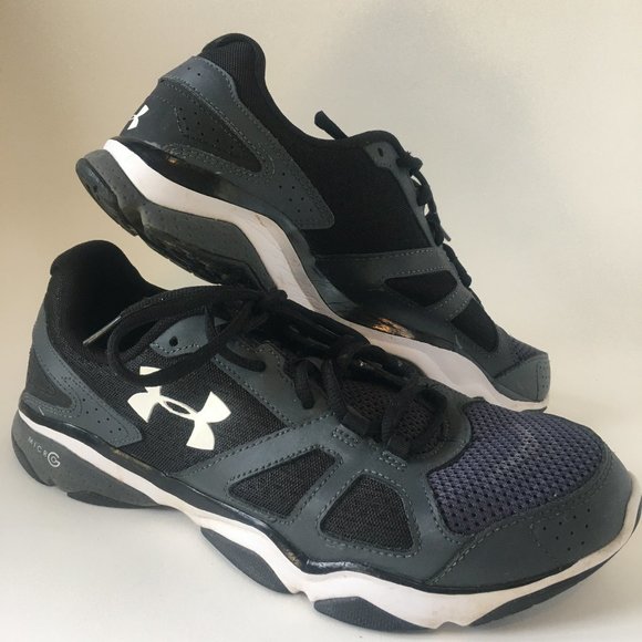 Under Armour Other - Under Armour Micro G Athletic Running Shoes Black White Men's Sz 9